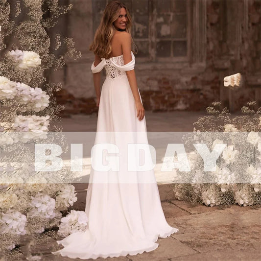 Elegant Mermaid Wedding Dresses Women Lace Off The Shoulder Open Back Sweetheart Split Bridal Gown Sweep Train Vestidos De Noiva