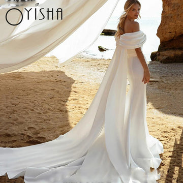 OYISHA Elegant Sweetheart Mermaid Wedding Dresses For Women Off The Shoulder Romantic Backless Bridal Gowns Custom Made платье