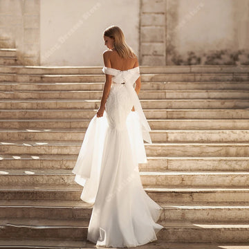 2024 Sexy V-Neck Wedding Dresses For Women Beautiful Mermaid Bridal Gowns Mopping Length Princess Engagement Vestidos De Novias